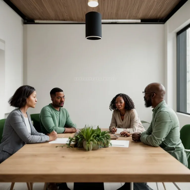 Small group discussion during a leadership retreat
